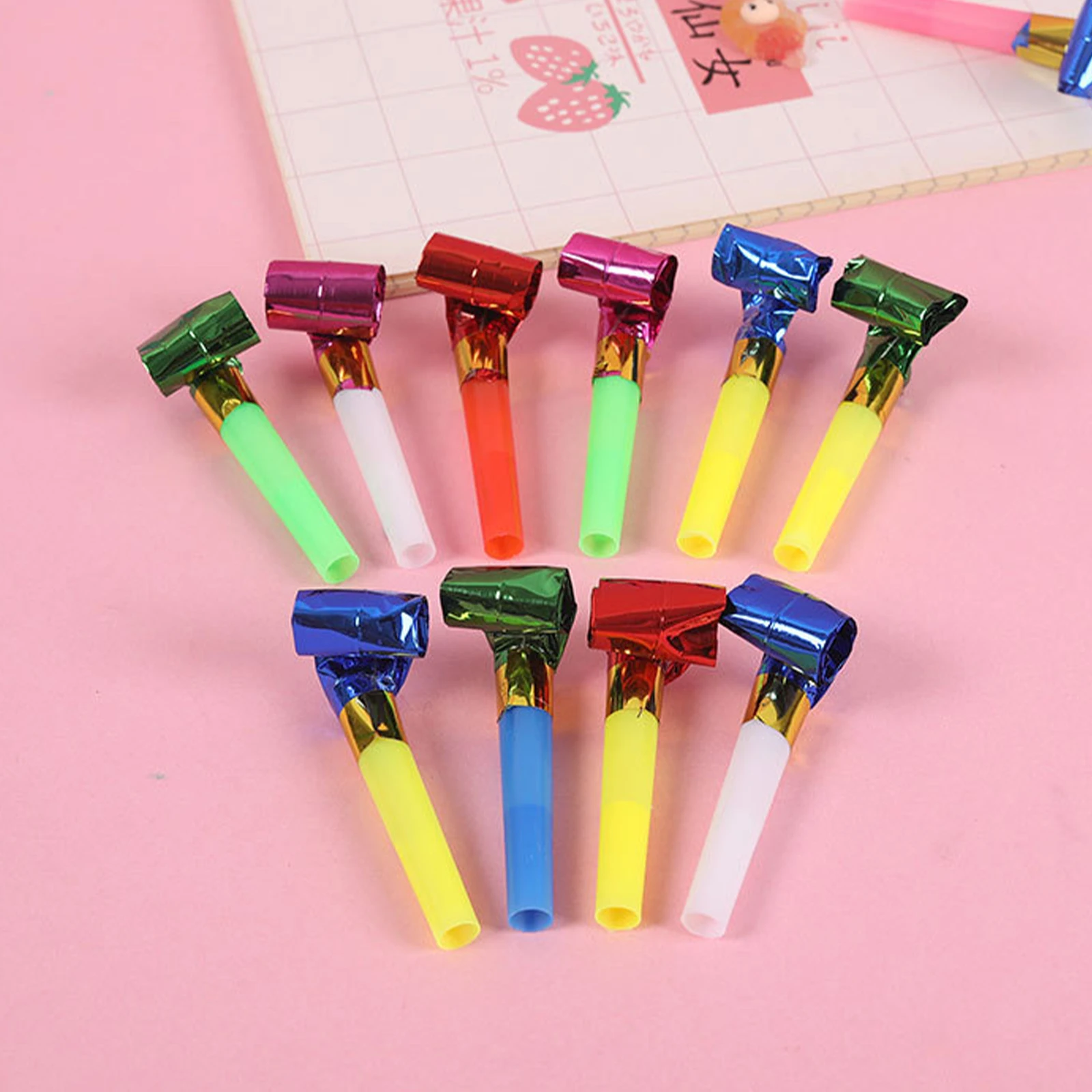 30Pcs Colorful Dragon Whistles Party Blowout Kids Birthday Party Favors Cheer Props Wedding Christmas New Year Game Noise Maker