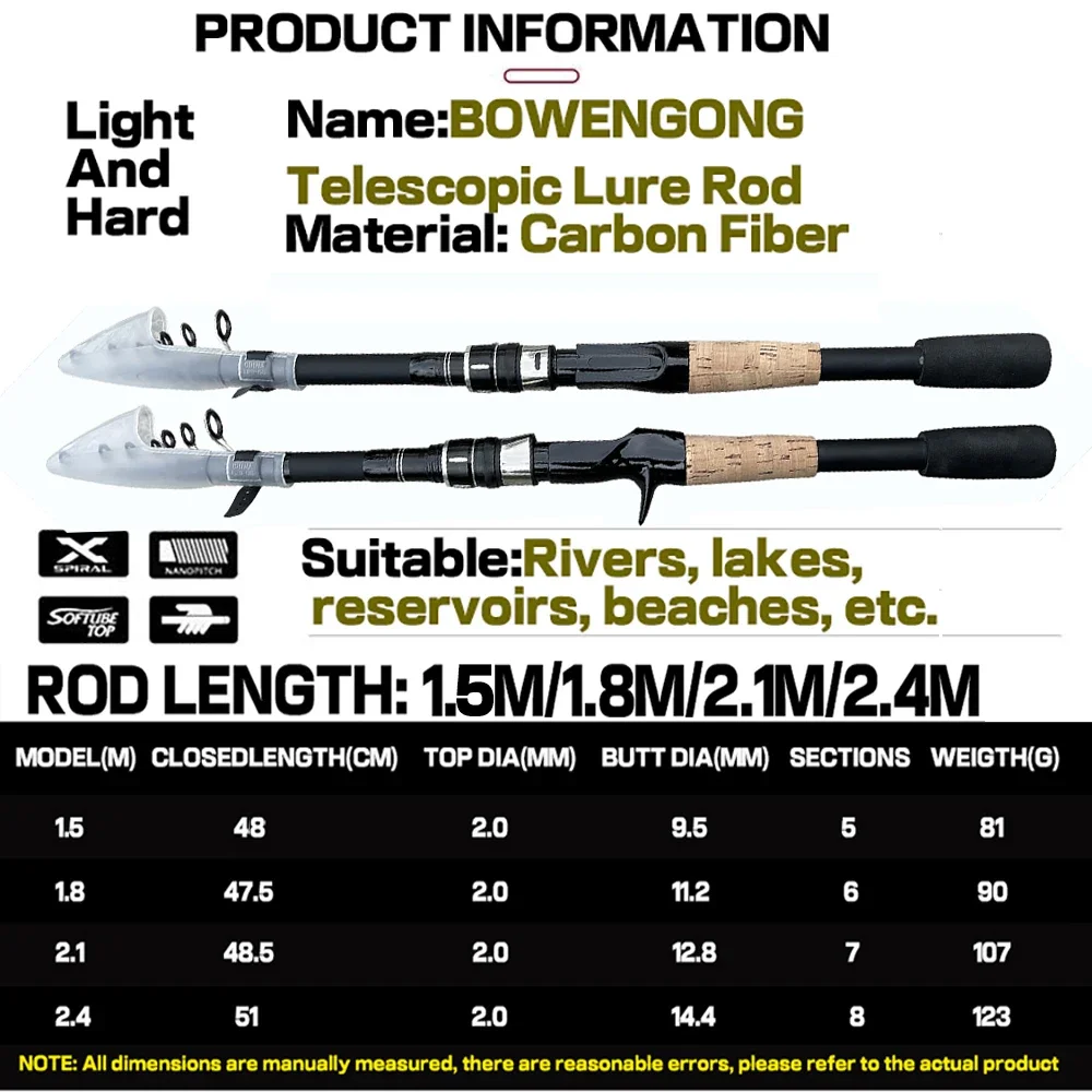 Carbon Telescopic Fishing Rod 5