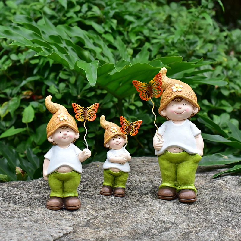

Genie Decoration Creative Ceramic Crafts Dwarf Garden Outdoor Home Decoration Courtyard Figure Statue