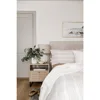 Rattan Wood End Side Accent Table Nightstand with Storage 6