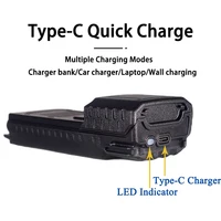 Boafeng UV-5R Walkie Talkie Battery 3800 mAh USB C Charger Enlarged for BF-F8HP UV5R UV-5RE UV-5RA 5RB 5RL GT-5R Radios Extended 2