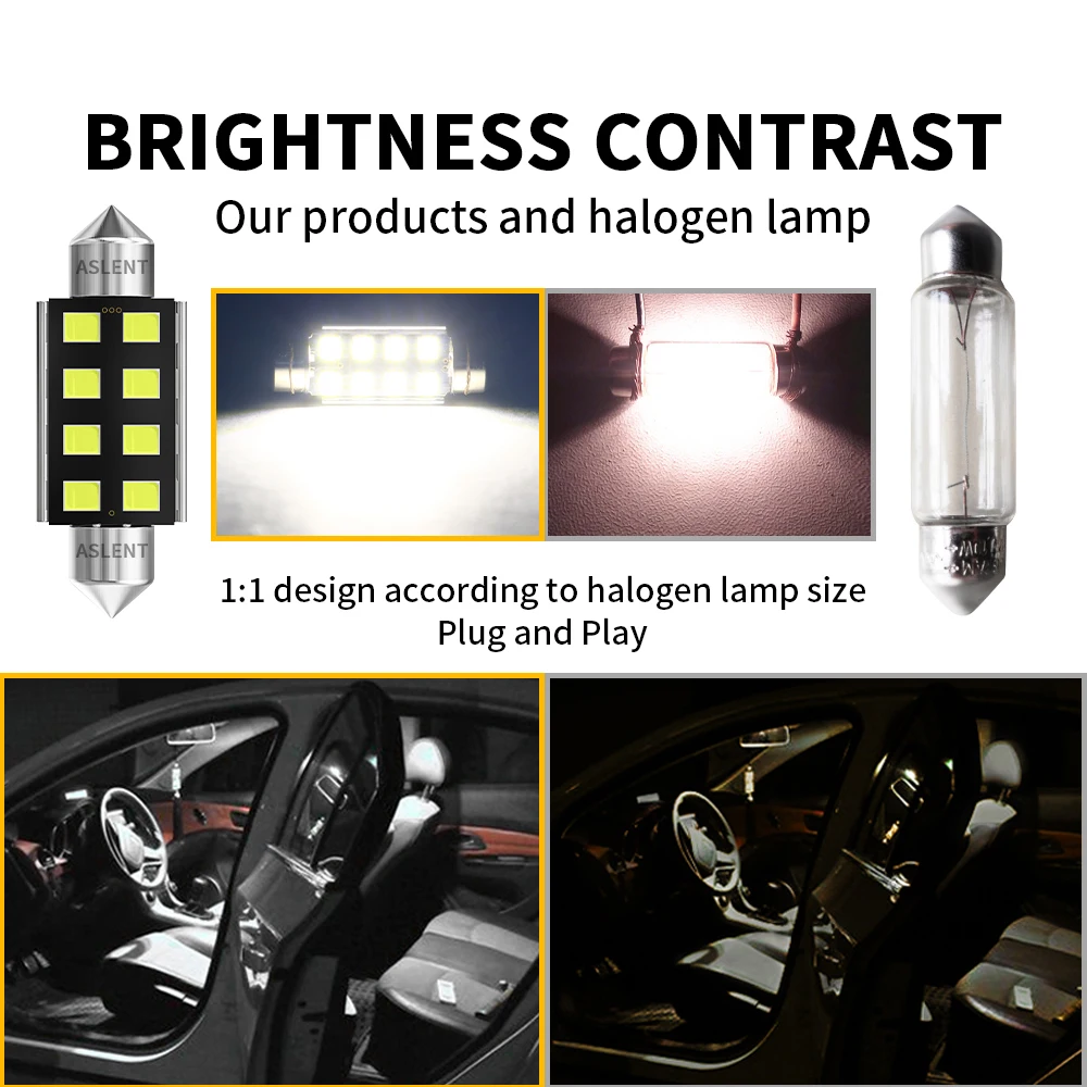 LED ĵ 佺  2835 8smd ׸   ȣ ,  6000K, 2x C10W, C5W, 31mm, 36mm, 39mm, 41mm