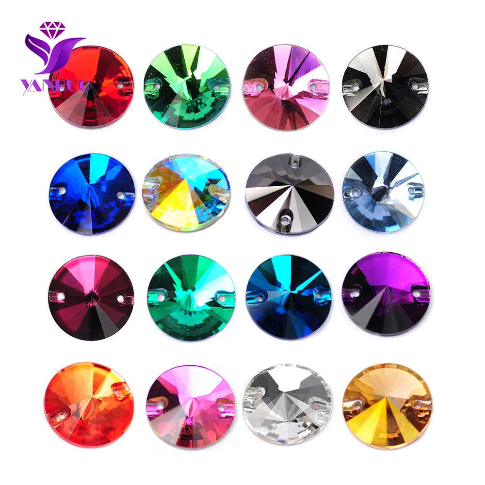 Premium Round Sew-On Rhinestones – Flat Back Glass Stones