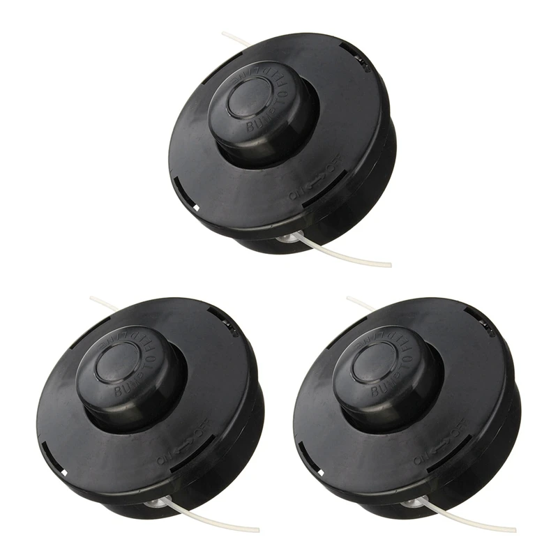 

3X Replacement Petrol Trimmer Head Strimmer Bump Feed Line Spool Brush Cutter Grass Retail