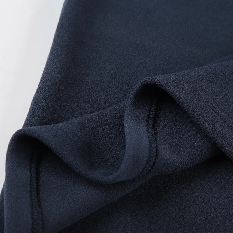 Sudadera Y2K con cuello en V para mujer, estampado de letras, estilo preppy, azul oscuro, manga larga, ropa de calle de invierno, jerséis informales
