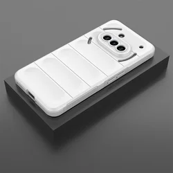 Enhanced AirBag Cushion Heavy Duty Rubber Case with Lining Cloth, Compatible with Smartphones for Nothing Phone (3a) (White)