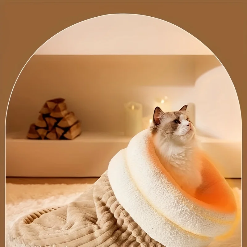 Cat Four Seasons Sleeping Bag Cat Nest, Cat Digging Nest Closed, Cat Safety Drilling Quilt Cat Nest