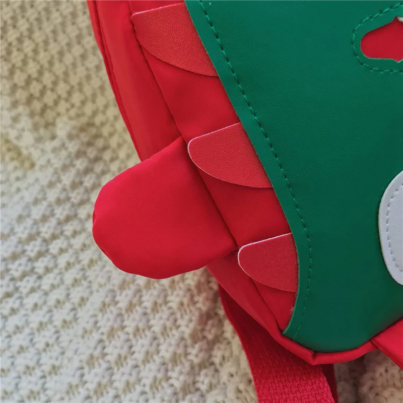 FX-2X Cute Kids Kindergarten School Bag 3D Cartoon Dinosaur Mini Backpack New Baby Boy Girl School Bag Red 2