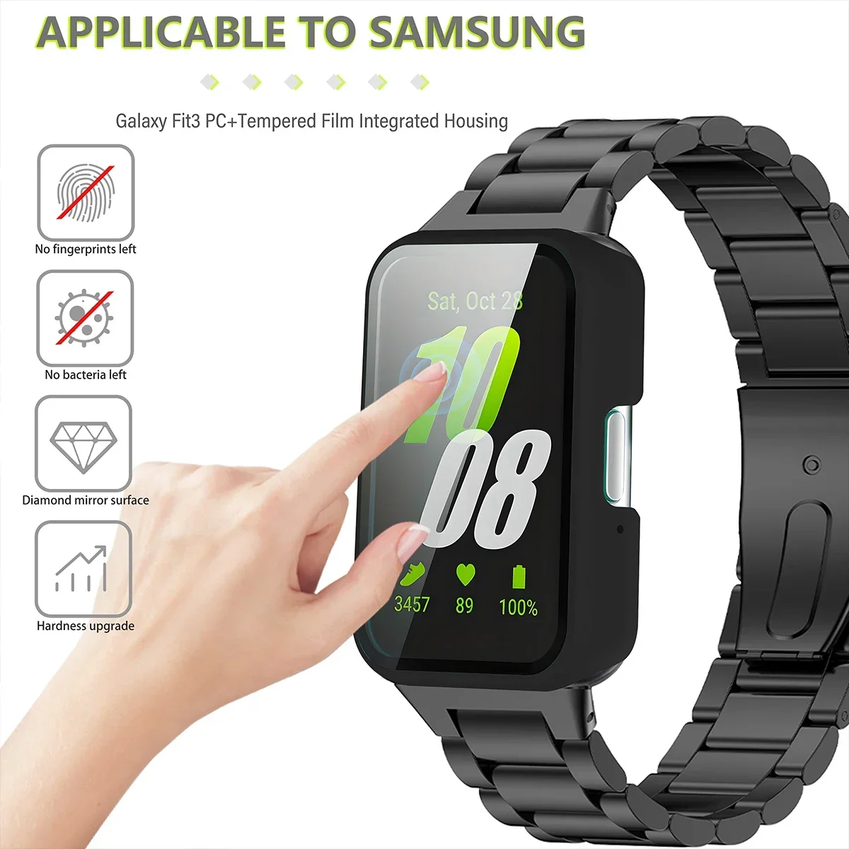 Premium Smartwatch Protective Cover with Tempered Glass - Anti-Fall & Scratch-Resistant