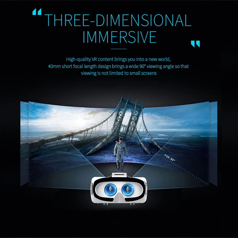 Shinecon Viar Óculos de Realidade Virtual 3d para Iphone Android Smartphone Smartphone Fone de Ouvido Óculos de Proteção Casque Jogo de Vídeo vr - Image 5