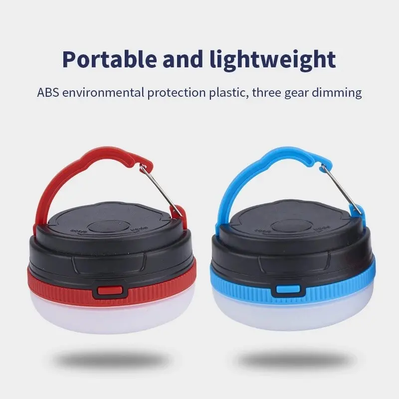 Camping light Portable 3 Lighting Modes Emergency with Magnet Base For Outdoor Work Tent Camping Supplies Without Battery