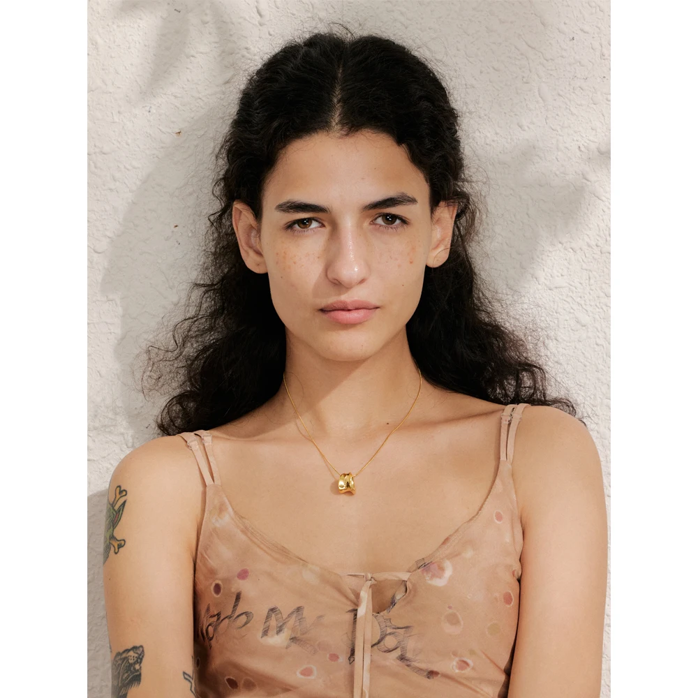Yhpup Necklace Geometric Pendant Women