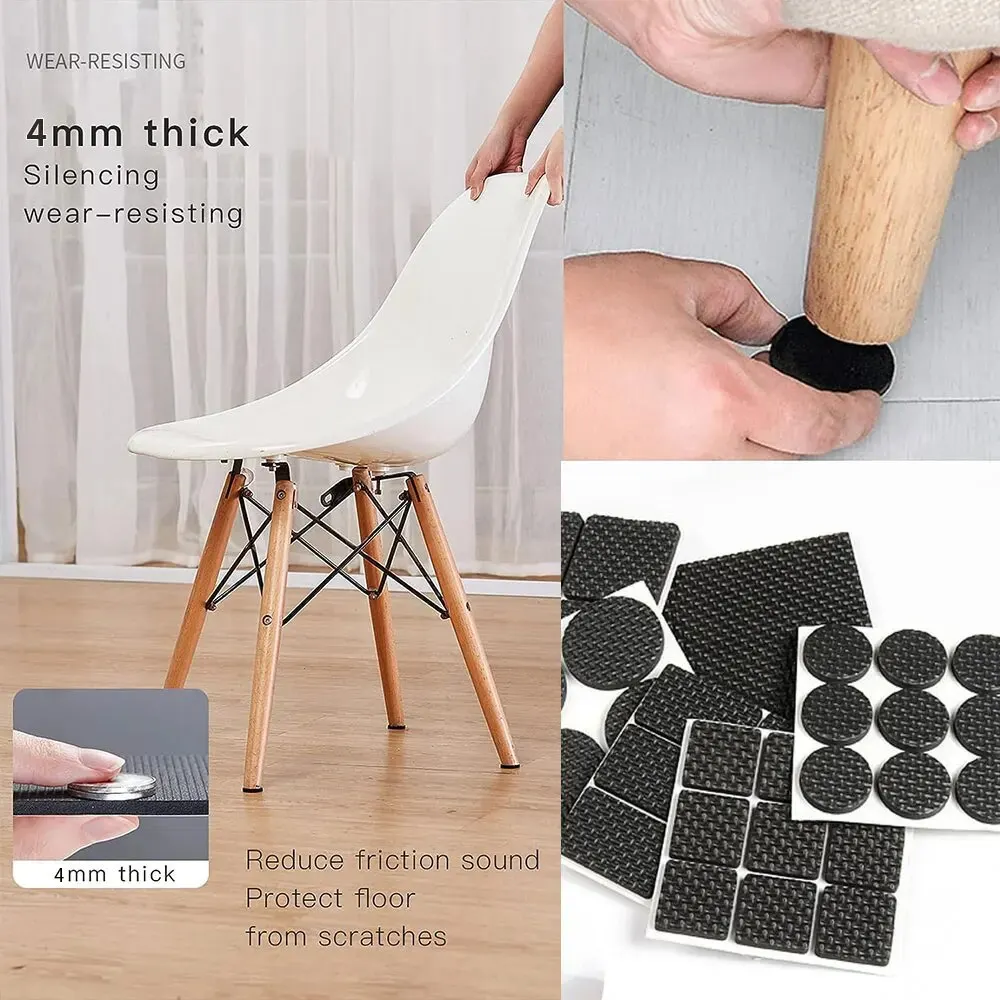 Furniture Leg Pads Table Leg Protectors Anti-Scratch Leg Pads Rubber Non-Slip Chair Pads Silent Stickers Furniture Accessories