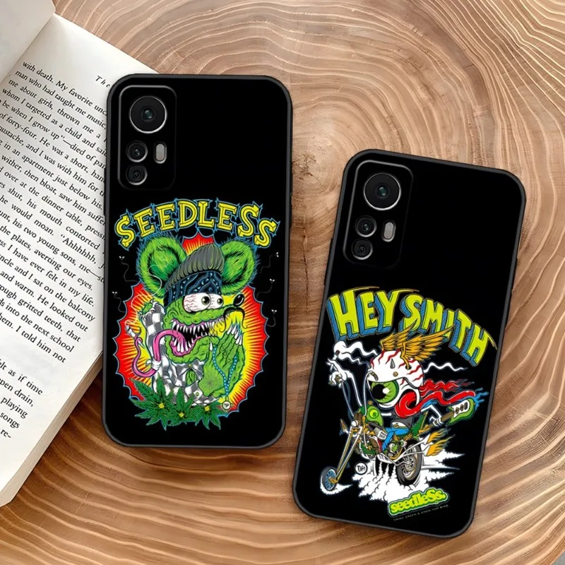 Custodia Per Telefono Rat Fink Art Per Redmi 9 10 9T 9A 8 Note 12 11 10S 9S 11S Pro Plus Poco X5 Pro X3 Nfc Cover Posteriore Di Lusso