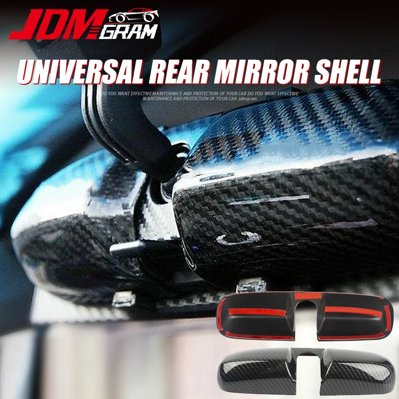 Carbon Fiber Rearview Mirror Covers Interior Protector Universal Auto Rear View Mirrors Protection Frame Accessories