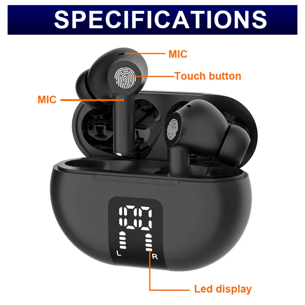 Translator Earbuds Real-Time Language Translator Headphones with BT Connectivity Translation in Over 100 Languages Standby Time