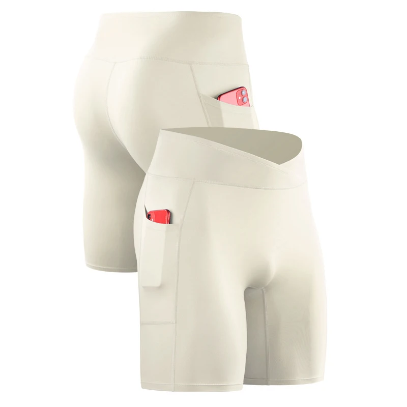 Men Elastic Fitness Sport Tights Quick Dry Gym Training Leggings Compression Basketball Running Shorts With Pocket Gym Clothing