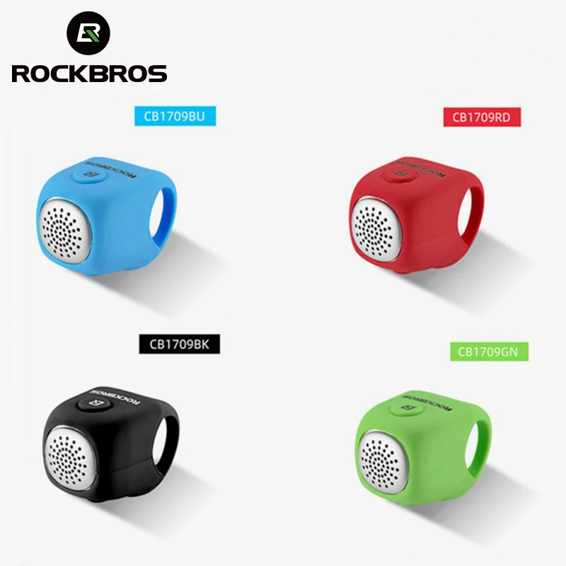 

ROCKBROS Electric Cycling Bell 90 dB Horn Rainproof MTB Bicycle Handlebar Silica Gel Shell Ring Bike Bell Bicycle Accessories