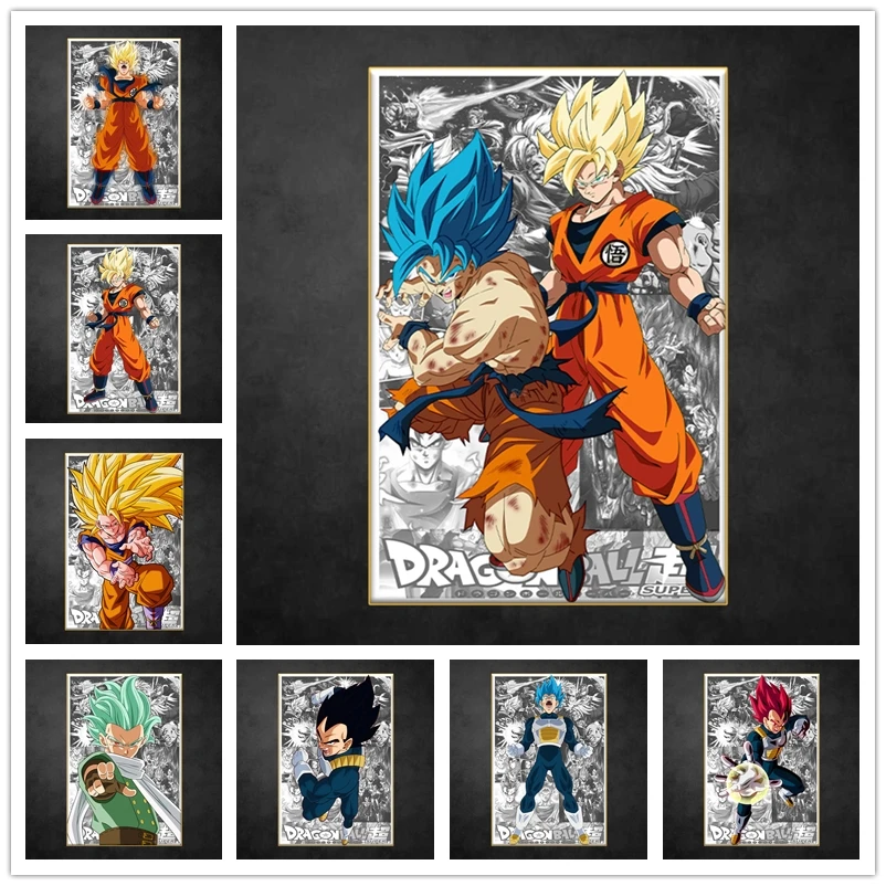Lienzo de Anime japonés clásico de Dragon Ball Goku, imágenes de  decoración, pinturas, póster, impresiones en HD, arte de pared Modular para  sala de estar| | - AliExpress