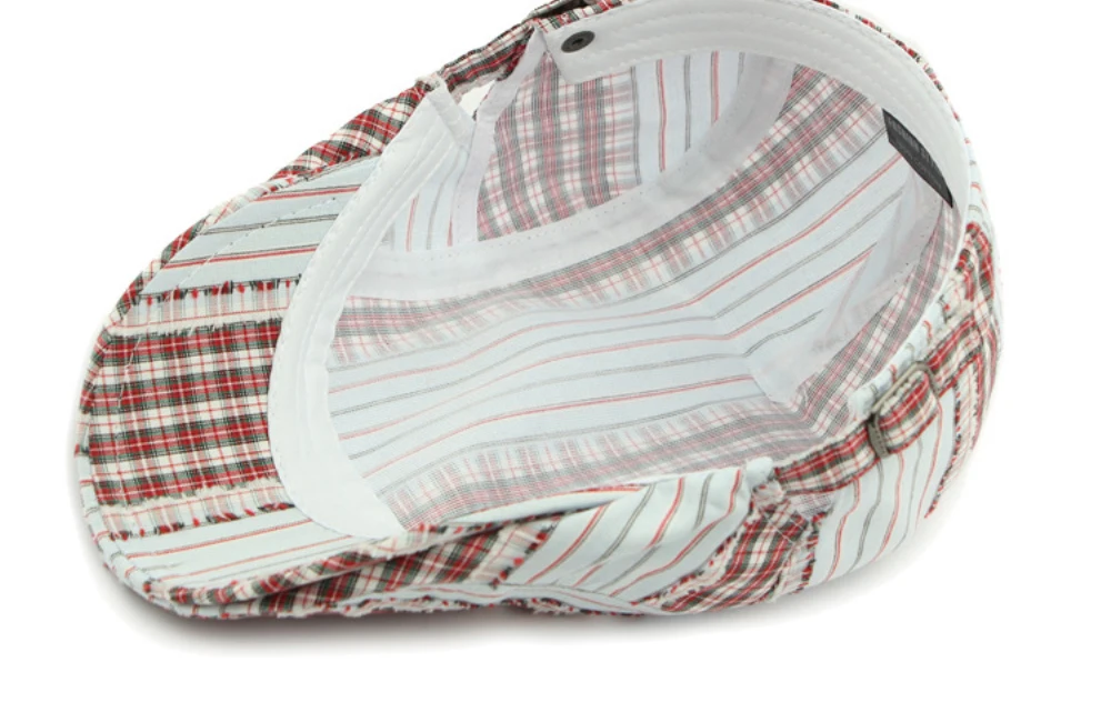 HT4726 Männer Frauen Berets Vintage Plaid Künstler Maler Baskenmütze Hut Neue Frühling Sommer Ivy Flache Kappe Männlich Weiblich Einstellbare Baskenmütze Kappe – Detail 15