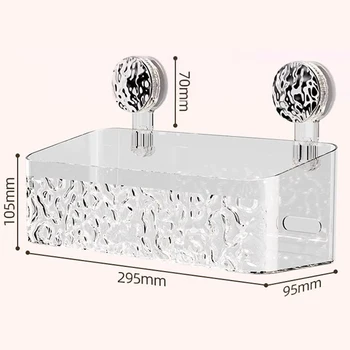 ชั้นวางของในห้องน้ำแบบติดกระจกสุญญากาศลายน้ำแข็ง ติดตั้งง่ายในไม่กี่วินาที หมุนได้ ถอดออกได้ 8