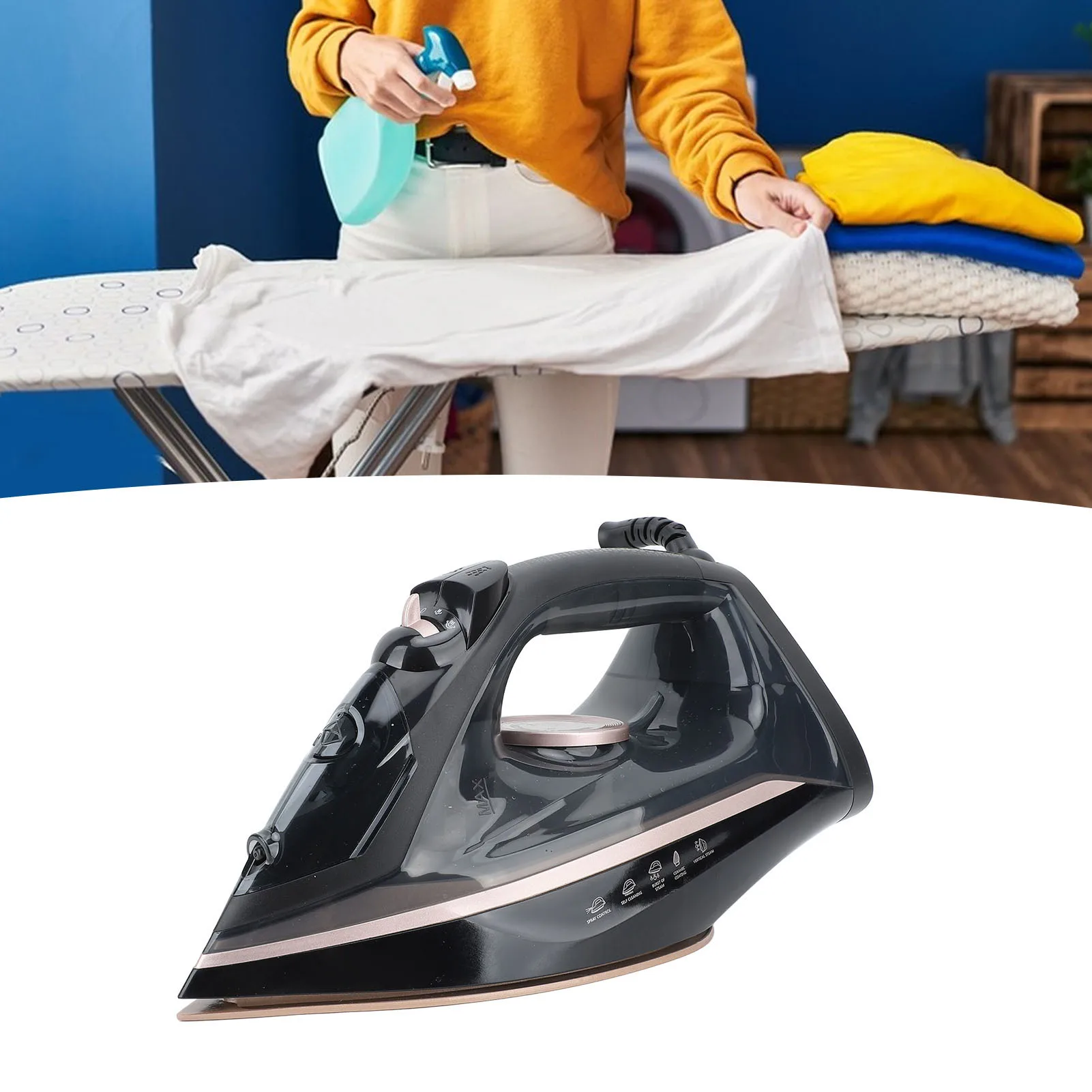 Electric Iron Portable Mini Garment Steamer Steam Iron For Clothing Iron for Cotton Wool Polyester Silk Linen Nylon Fabrics 3