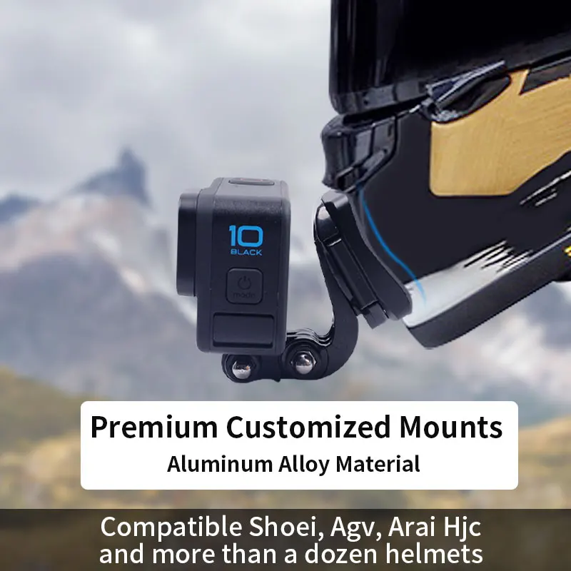 Supporti Per Action Cam In Alluminio Per Casco Moto Personalizzati Premium Per Accessori Gopro Per Shoei Agv Arai Go Pro Helm