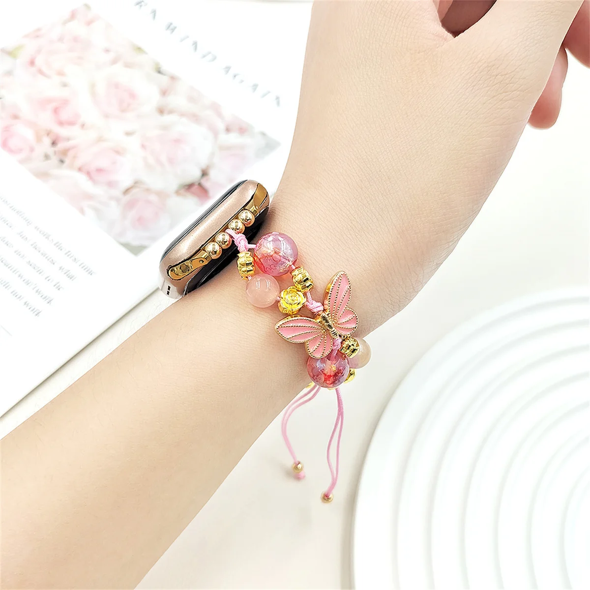 Bracelet de montre à bijoux pour iWatch Ultra 2 Series 10/9/8/7/6/5 Bracelet de montre tendance 42/44/45/46/49 mm 38/40/41 mm_voghion.com
