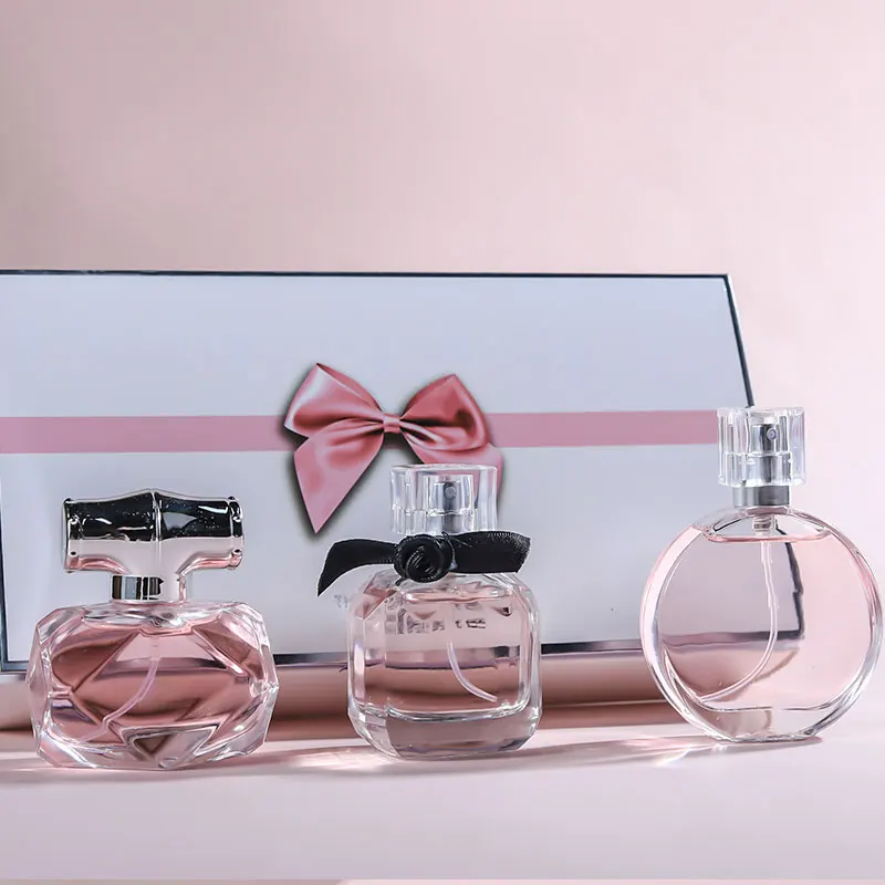 90ML(30mlx3PCS) Eau De Parfum Gift Box Feminino Spray Fresh Light Scent Floral Fruity Chypre Notes LongLasting Women Perfume Set 1