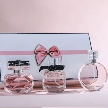 90ML(30mlx3PCS) Eau De Parfum Gift Box Feminino Spray Fresh Light Scent Floral Fruity Chypre Notes LongLasting Women Perfume Set 1