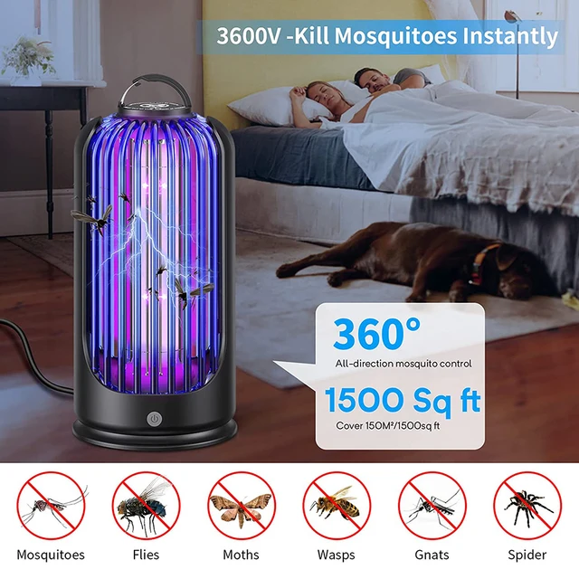 Elektromos Hiba Zapper Beltéri Kültéri Uv Könnyű Szúnyoggyilkos Lámpa Kártevőirtó Rovar Légycsapda Usb Kábel Otthoni Teraszhoz
