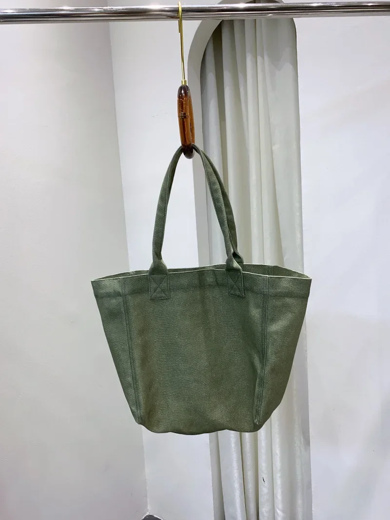 

Women Logo Embroidery Canvas Bag Large-Capacity Fashion Shopping Bag