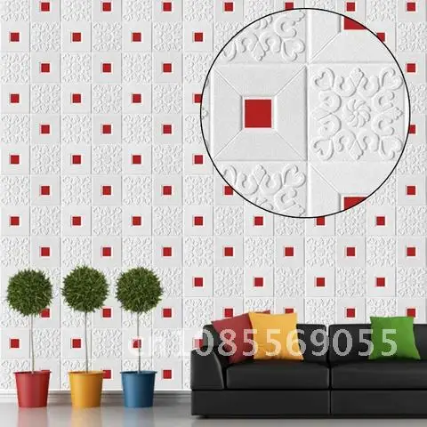 

3D Self-adhesive Stereo Wall Stickers Ceiling Decorative Panels Foam Roof Wallpaper Living Room Home Decor Bedroom TV Background