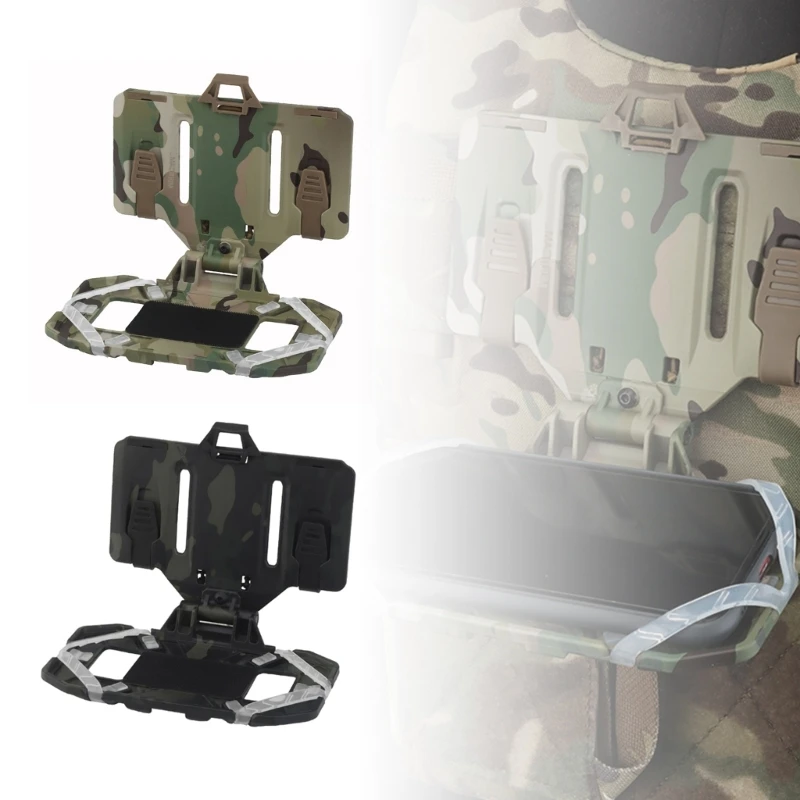 

Universal Phone Chest Mount Practical Vest Folded Navigation Board Tactically Plate Vest Attachments Easy to Use