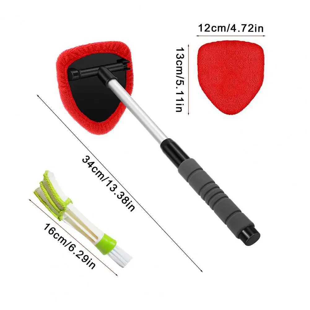 창문 스크래핑 미스트 제거기 마이크로파이버 자동차 창문 클리너 텔레스코픽 윈드실드 청소 도구 자동차 액세서리