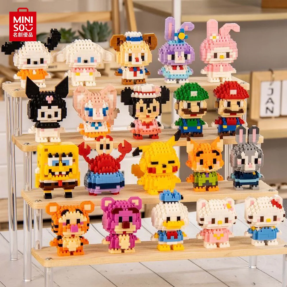 

Disney 108 style Stitch LinaBell Hello Kitty Building Blocks Princess Cartoon Figrues Bricks Children's Assembly Toys Model Gift