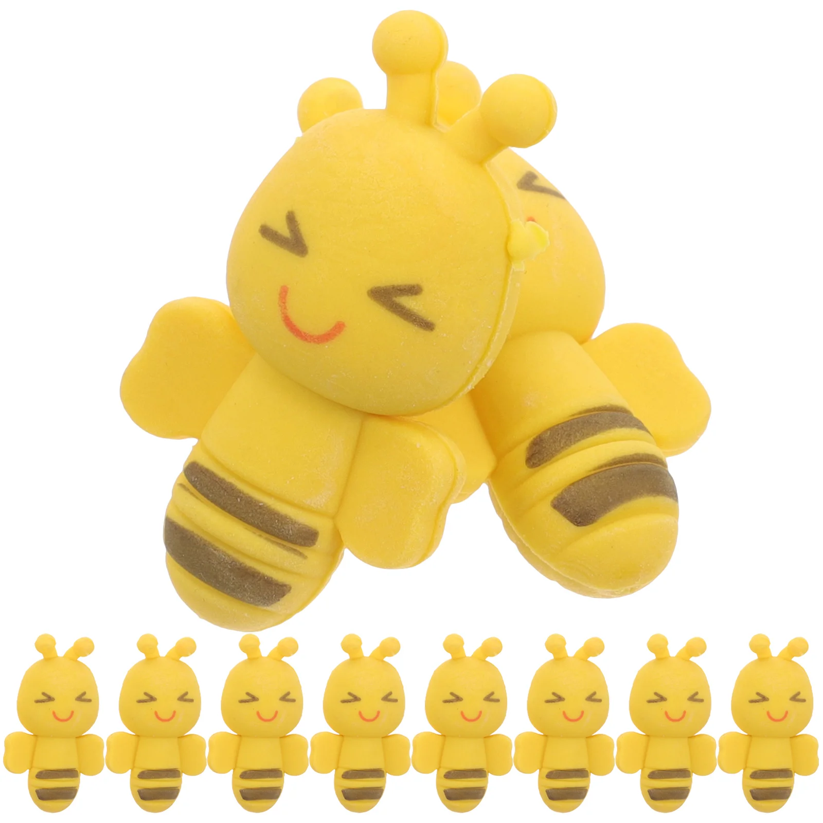 

20pcs Creative Bee Shape Eraser Cartoon Eraser Lovely Animal Shape Eraser School Stationery for Students