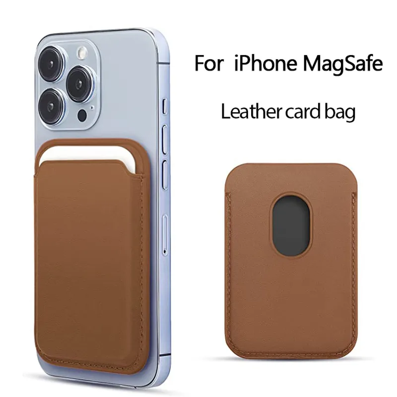 Luxury Leather Magnetic Wallet Card Holder - Premium Phone Accessory Cover