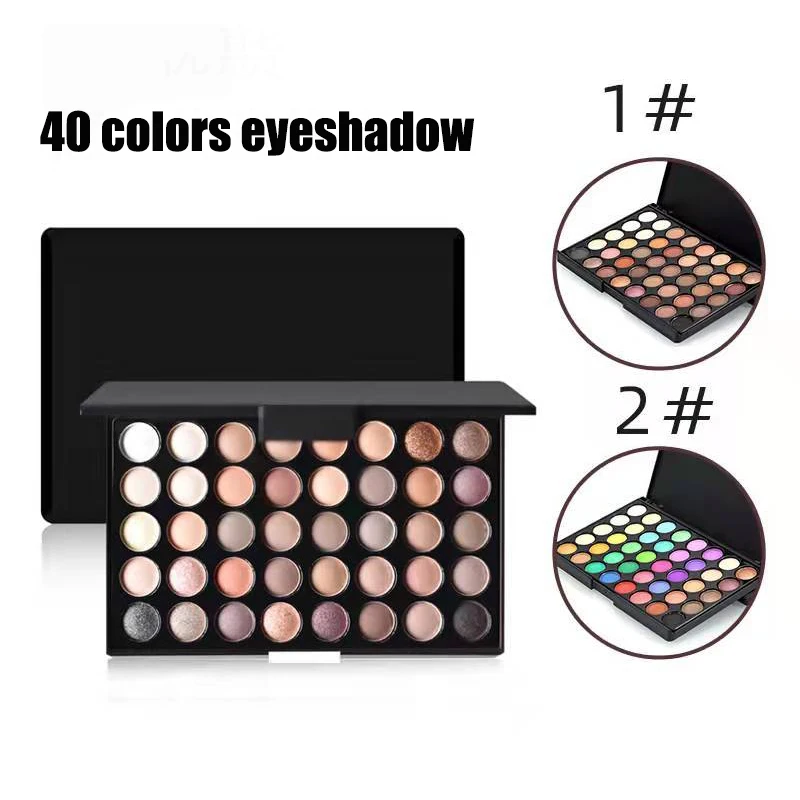 40 Colors Glitter Eyeshadow Palette Matte Waterproof Long Lasting Pressed Powder Earth Tone Women Eye Makeup Palette Cosmetics