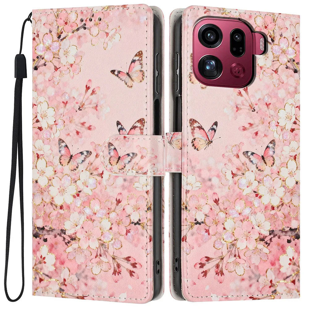 Lovely Pattern Wallet Flip Case with Card Holder and Stand Feature
