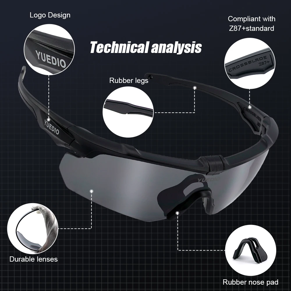 3 Lens Set Tactical Shooting Glasses Outdoor Sports Windproof Dustproof Safety Military Protective Goggles,safety goggles,tactical goggles,shooting glasses