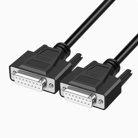 Cabo de Dados Db15 Macho para Fêmea Conector de 15 Pinos Linhas de 15 Pinos Porta Serial Cabo Paralelo Db15 - Imagem 4