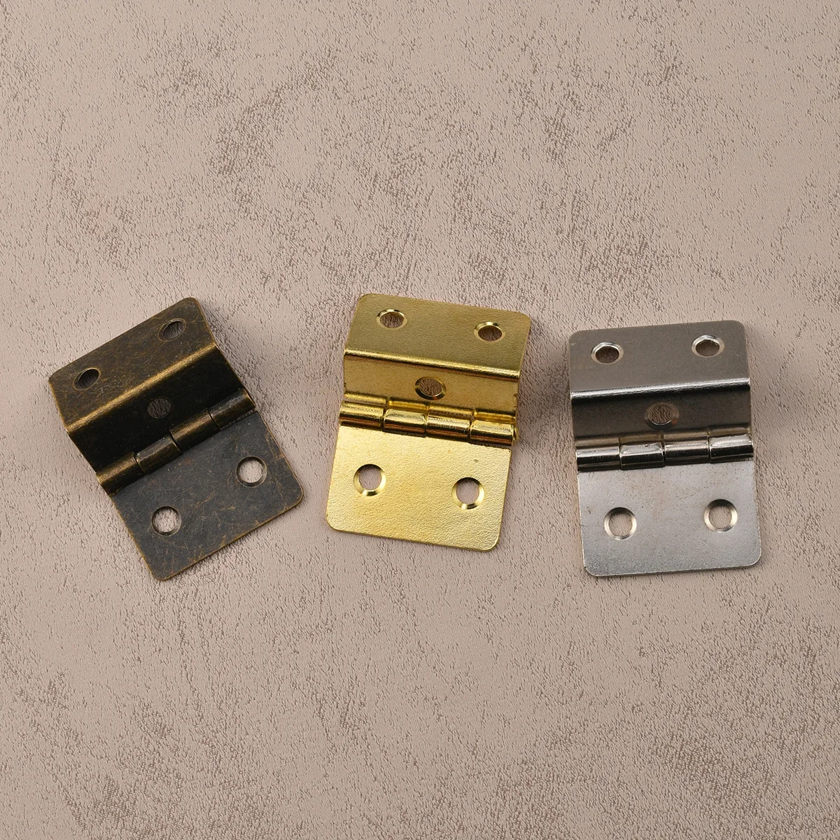 Small Three Fold Hinge 30mm side length Antique Iron Sheet with 5 holes Three Fold Right Angle Edge Clamp 10mm board