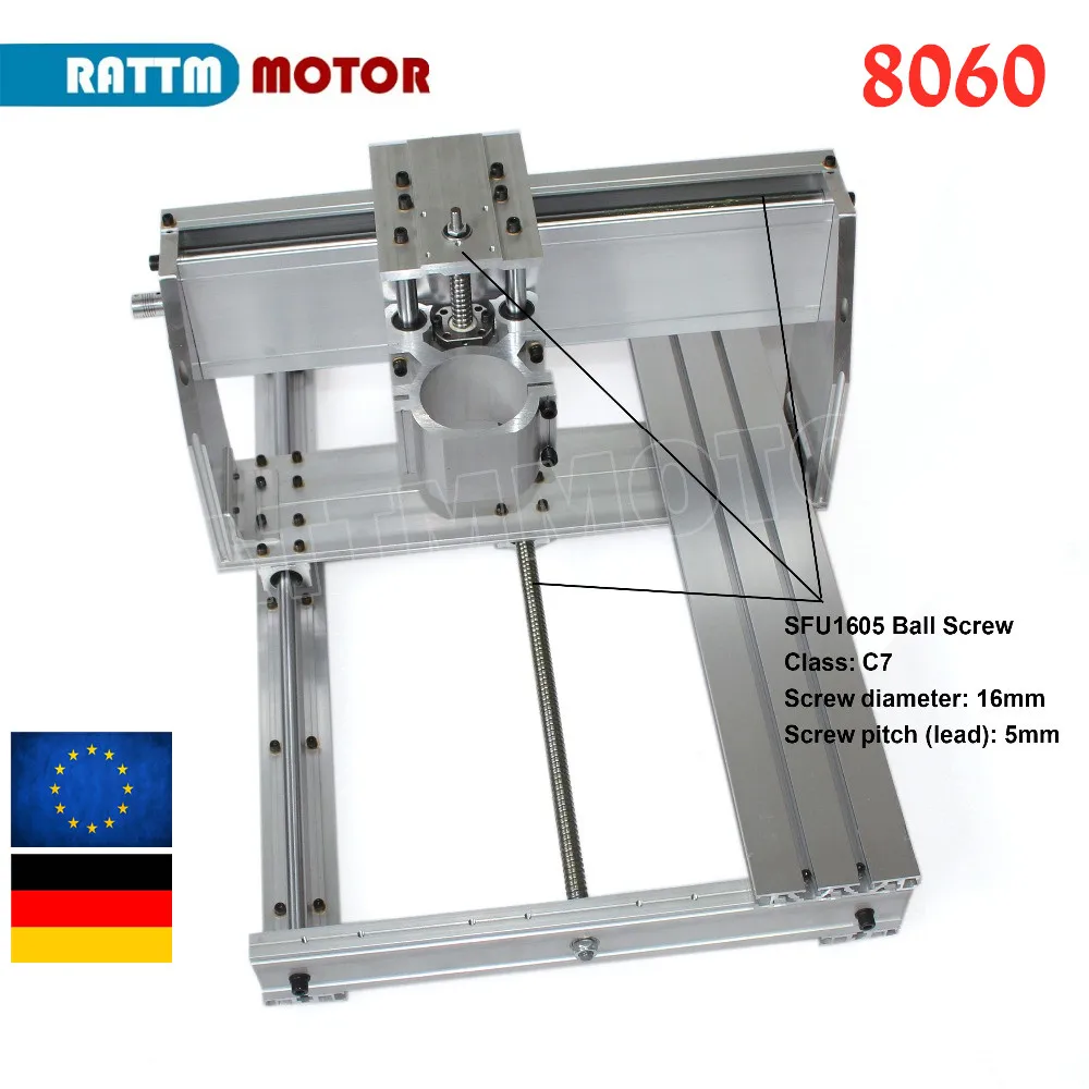 

【EU Stock】3040/6040/8060 CNC Wood Router Engraver Milling Machine frame Kit Ball Screw Aluminum Clamp For CNC DIY Grind