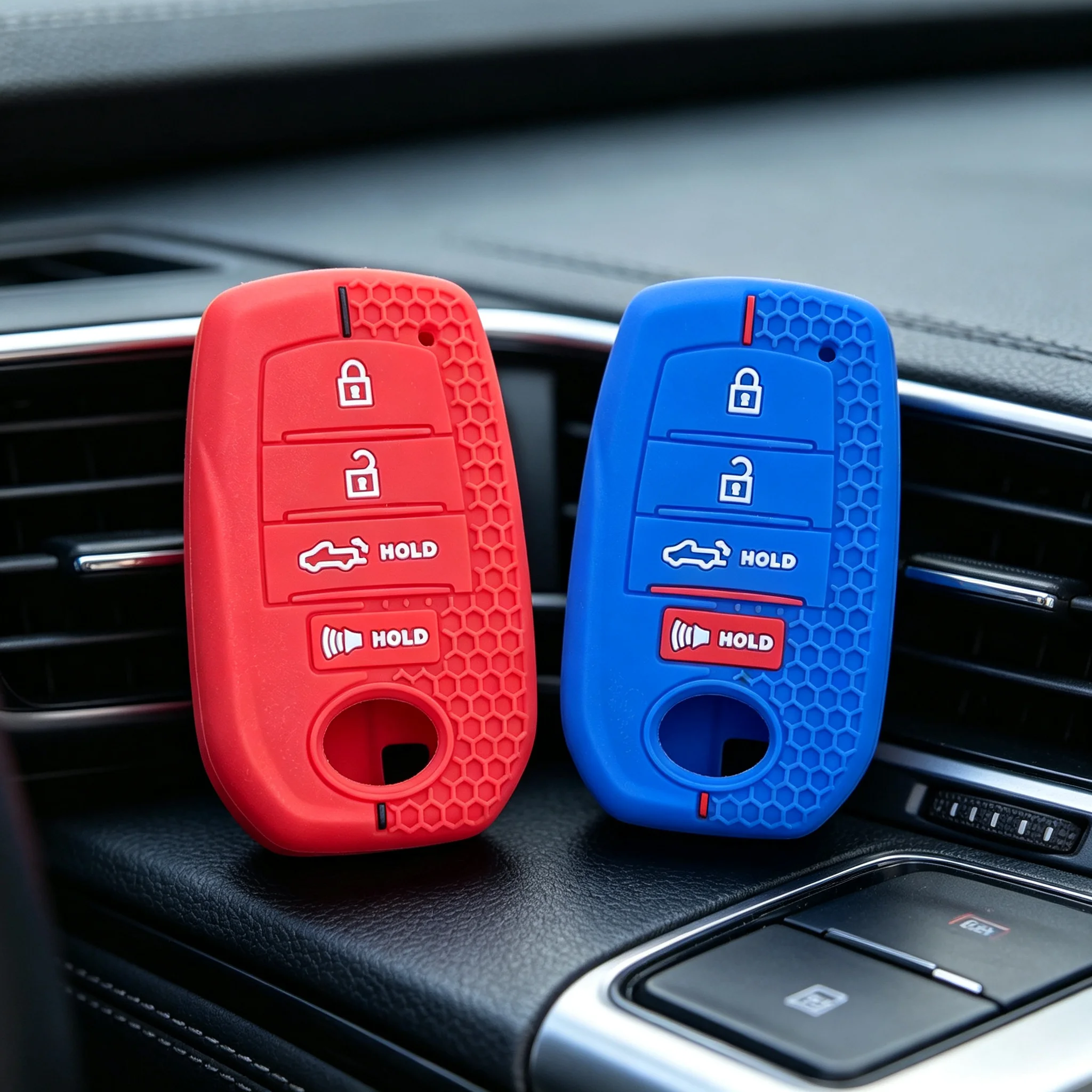 Premium Silicone Car Key Case Accessory - Durable & Stylish Protection Cover