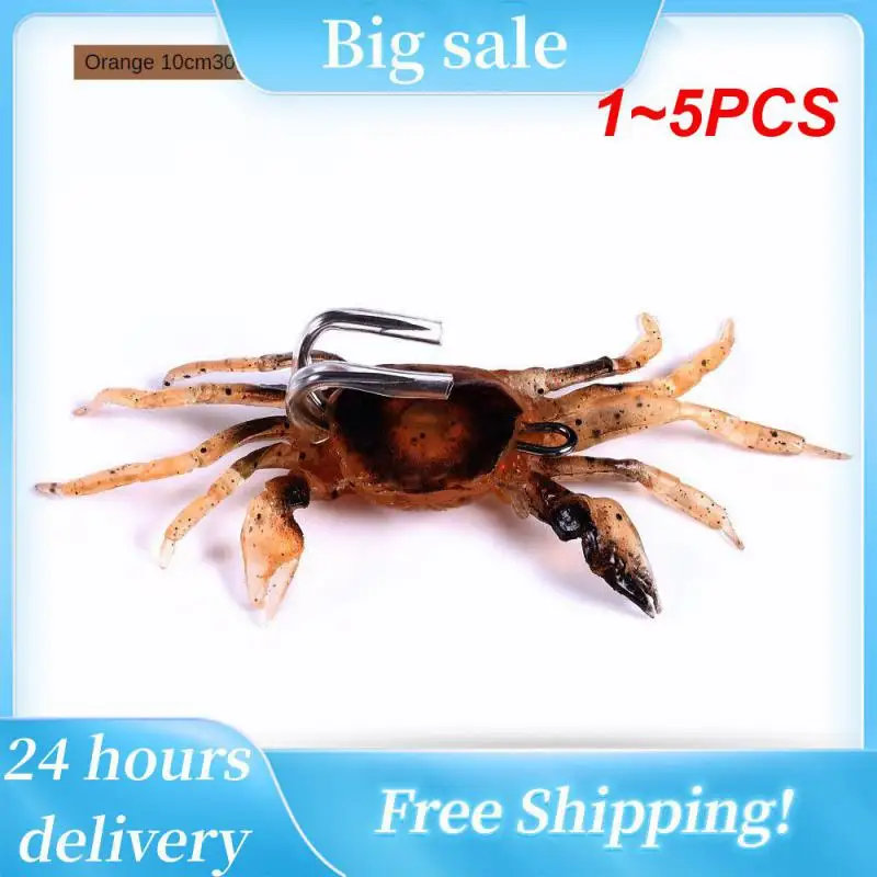 

1 ~ 5 шт. 8/10 см, бионический краб, искусственная Реалистичная рыболовная приманка, джиг-голова для рыбной ловли, Снасть
