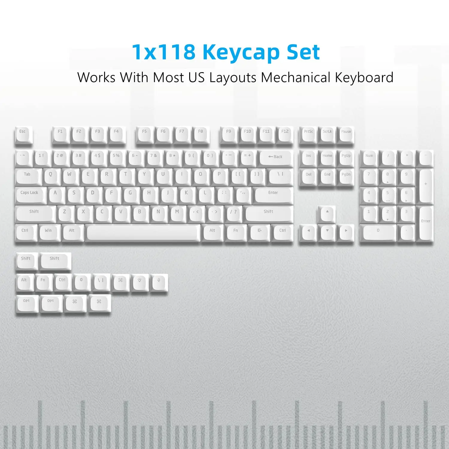 Teclado Mecânico Horizon Pbt com Layout de Obras Nos Eua e no Reino Unido Teclas para Cherry Gateron Interruptores mx 118 Teclas Perfil Baixo - Imagem 5