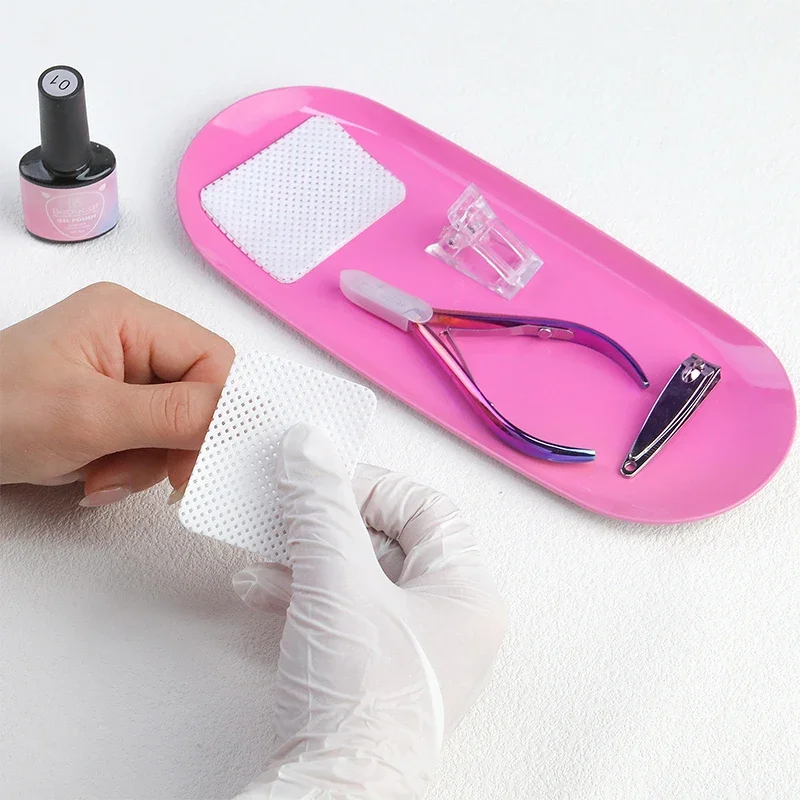 New Stainless Steel Cosmetic Storage Tray Heart Shape Nail Art Equipment Plate Surgical Dental Salon Manicure Tools 4