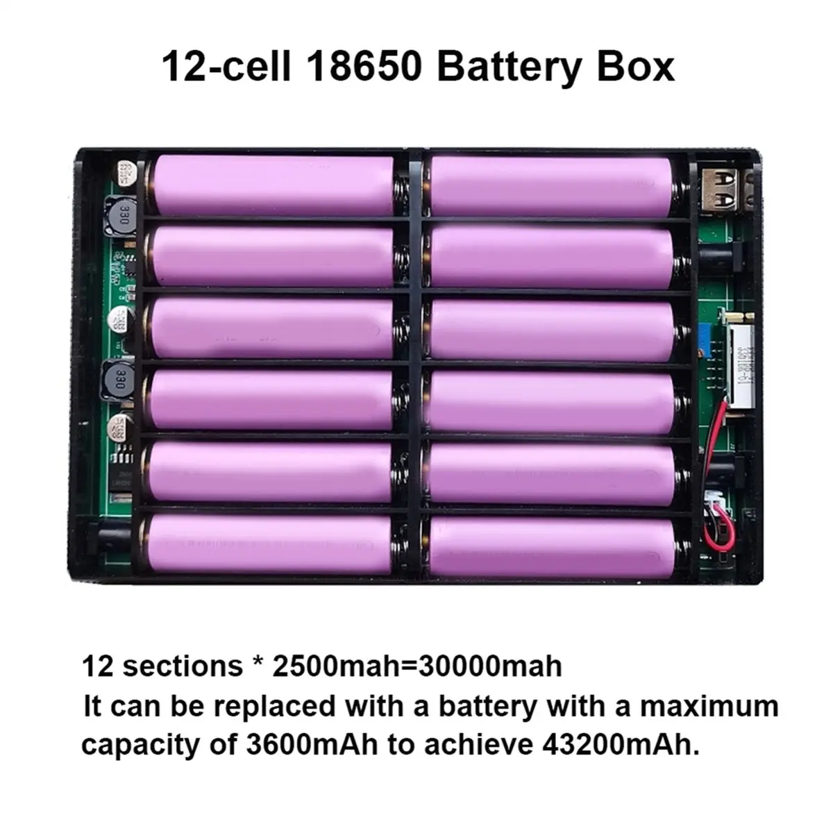 A14M DC UPS 12x18650 배터리 전원 공급 장치 DIY 보조 배터리 키트 5V 9V 12V 출력 광 모뎀 라우터 무정전 전원 공급 장치