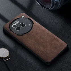 Premium Luxury Leather Phone Case - Retro Business Style Solid Color Cover for Phone 2A (Coffee)